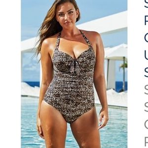 Leopard Halter Top Swimsuit (W2)